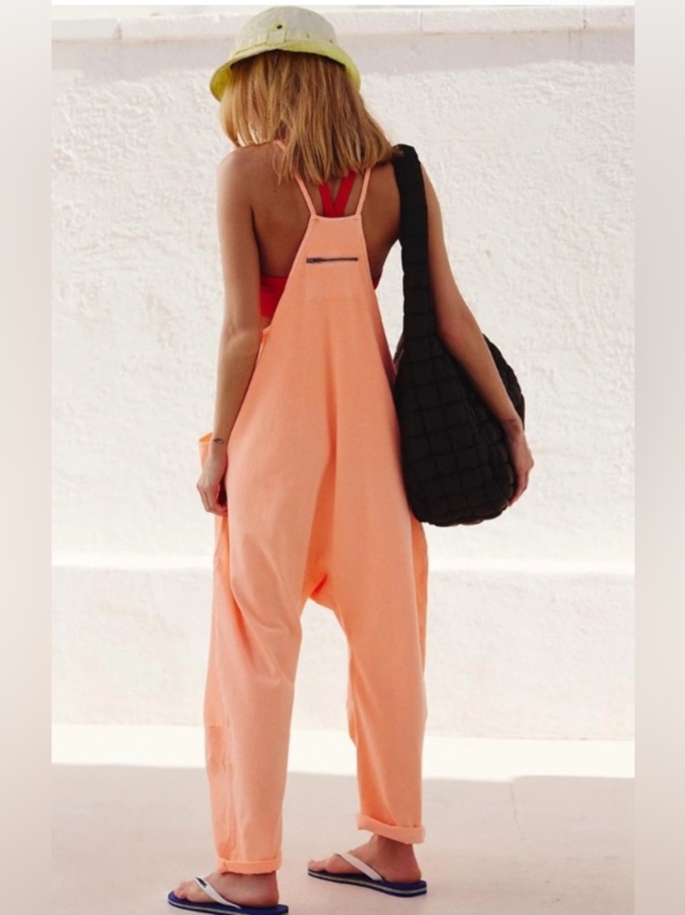 Free People Movement Hot Shot Onesie. Color Pastel Peach - Picture 2 of 9